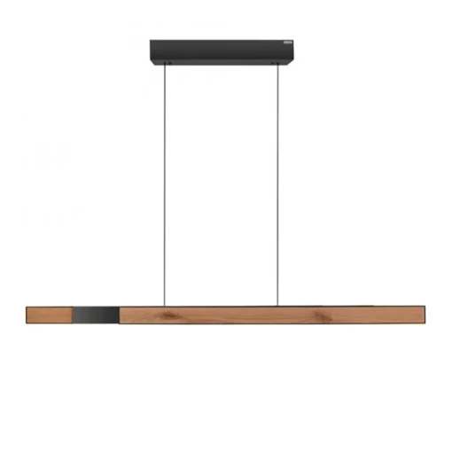 Straluma Elektrisch verstelbare LED hanglamp zwart met hout> Hanglampen|Eettafellampen