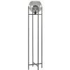 Straluma Frame vloerlamp mat zwart met smoke glazen bol> Woonkamerlampen|Vloerlampen