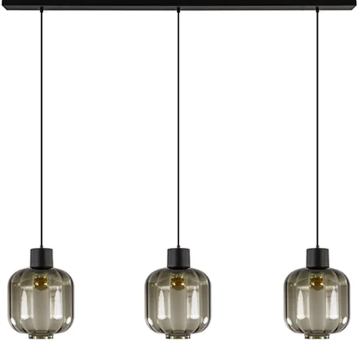 Straluma Glazen eettafelhanglamp zwart luxury> Pendel Lampen|Keukenverlichting
