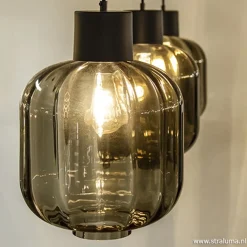 Straluma Glazen eettafelhanglamp zwart luxury></noscript> Pendel Lampen|Keukenverlichting