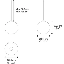 Straluma Glazen hanglamp Random Solo frosted wit 28 cm> Hanglampen|Videverlichting
