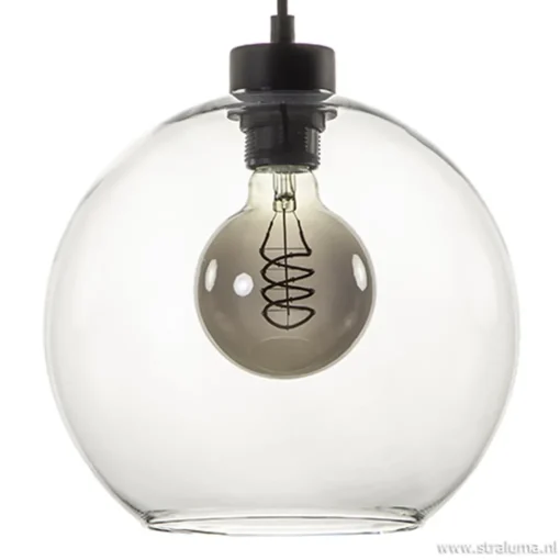 Straluma Glazen 3-lichts hanglamp eettafel clear> Eettafellampen|Pendel Lampen