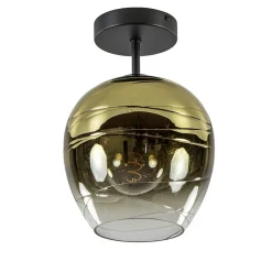 Straluma Glazen plafondlamp gold gradient met zwart> Keukenverlichting|Plafondlampen