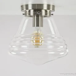 Straluma Glazen plafondlamp helder Art Deco></noscript> Plafonnières|Woonkamerlampen