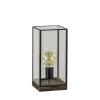 Straluma Glazen tafellamp Askjer hout met zwart> Light and Living|Woonkamerlampen