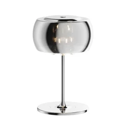 Straluma Glazen tafellamp Pearl met chroom> Pearl|Woonkamerlampen