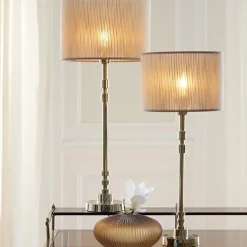 Straluma Gouden lampvoet Kaliro Light and Living excl kap></noscript> Tafellampen|Lampenvoeten