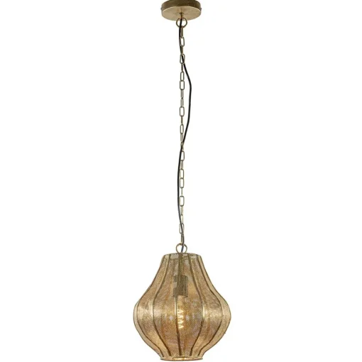 Straluma Gouden Oosterse hanglamp Micha met ketting Light & Living> Light and Living|Woonkamerlampen