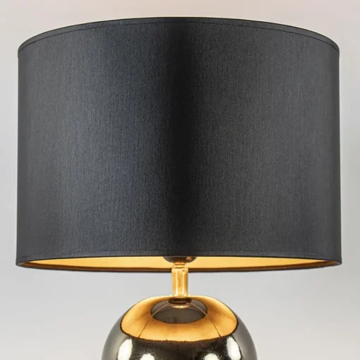 Straluma Gouden tafellamp bollen met zwart/gouden kap> Tafellampen|Schemerlampen