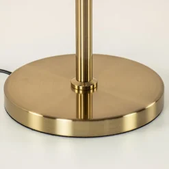 Straluma Gouden tafellamp met amber glazen bol 20 cm></noscript> Tafellampen|Klassieke Verlichting