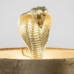 Straluma Gouden tafellamp Snake met velours kap></noscript> Tafellampen|Light and Living