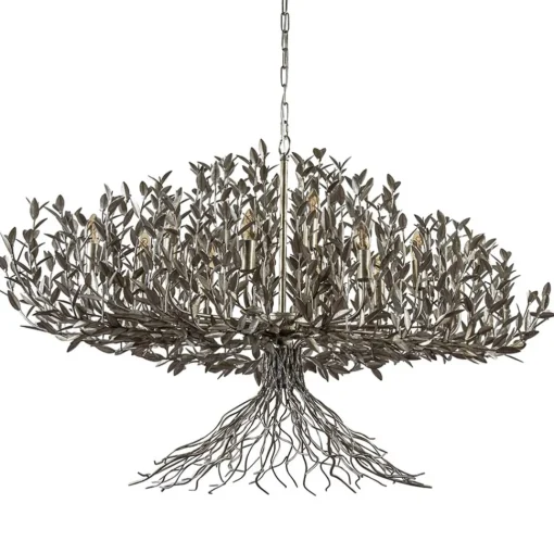 Straluma Grote design hanglamp ovaal oud zilver> Eettafellampen|Videverlichting