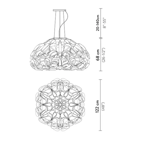Straluma Grote design hanglamp Quantica goud> Eetkamerverlichting|Hanglampen