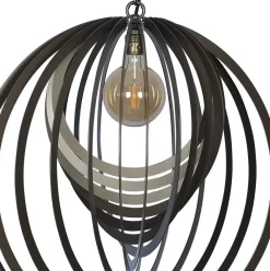 Straluma Grote design hanglamp ringen platinum 80 cm></noscript> Eettafellampen|Videverlichting