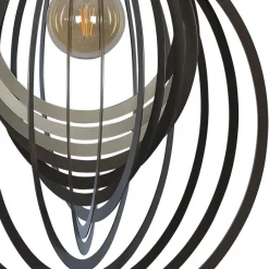 Straluma Grote design hanglamp ringen platinum 80 cm></noscript> Eettafellampen|Videverlichting