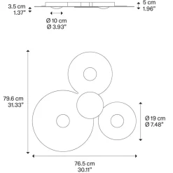 Straluma Grote design LED plafondlamp Bugia Mega glossy zwart> Plafondlampen|Plafonnières