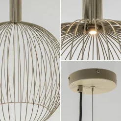 Straluma Grote draad hanglamp mat zand 70 cm></noscript> Hanglampen|Eettafellampen