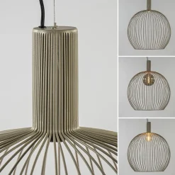 Straluma Grote draad hanglamp mat zand 70 cm></noscript> Hanglampen|Eettafellampen