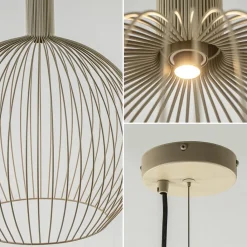 Straluma Grote eettafelhanglamp draad mat zand></noscript> Hanglampen|Eettafellampen