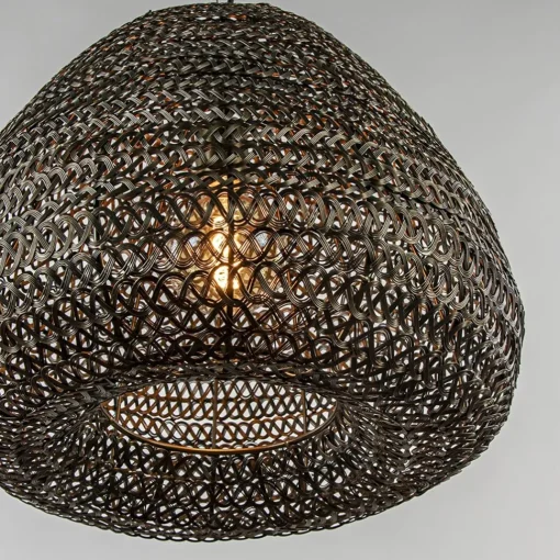 Straluma Grote hanglamp Finou antiek brons met zwart> Hanglampen|Eettafellampen
