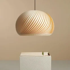 Straluma Grote hanglamp hout naturel rond 60 cm><noscript><img width=