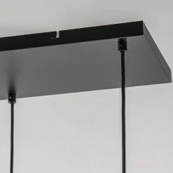 Straluma Grote hanglamp Lekar 5-lichts antiek brons met smoke glas></noscript> Eettafellampen|Light and Living