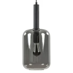 Straluma Grote hanglamp Lekar zwart met smoke glas> Hanglampen|Light and Living