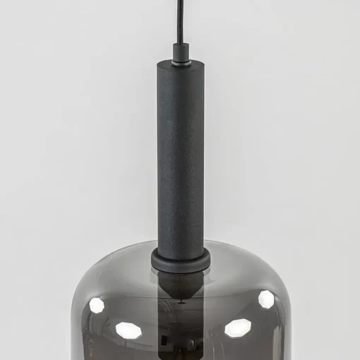 Straluma Grote hanglamp Lekar zwart met smoke glas> Hanglampen|Light and Living