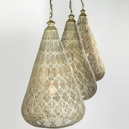 Straluma Grote hanglamp 3-lichts mat goud met zwarte balk> Eettafellampen|Keukenverlichting