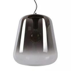 Straluma Grote hanglamp smoke glazen kap met zwart> Eettafellampen|Eetkamerverlichting