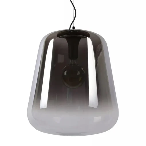 Straluma Grote hanglamp smoke glazen kap met zwart> Eettafellampen|Eetkamerverlichting