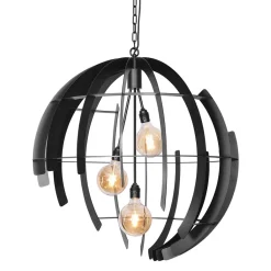 Straluma Grote hanglamp Terra 80 cm zwart> Eettafellampen|Videverlichting