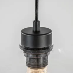 Straluma Grote hanglamp zwart 11- lichts multipendel helder glas></noscript> Eettafellampen|Pendel Lampen