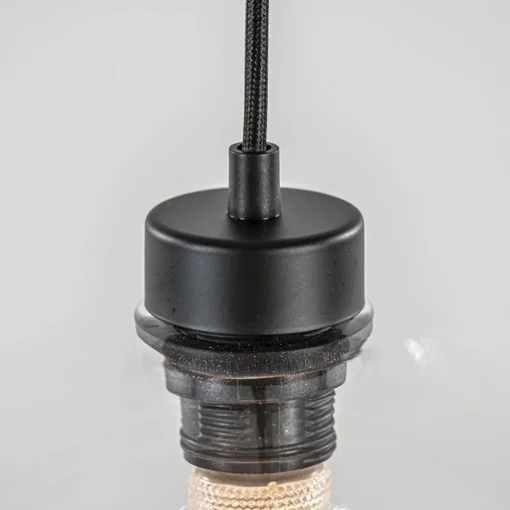 Straluma Grote hanglamp zwart 11- lichts multipendel helder glas> Eettafellampen|Pendel Lampen