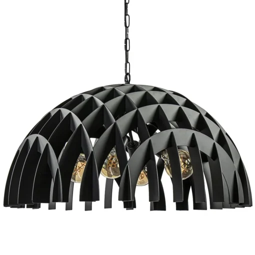 Straluma Grote koepel hanglamp Dome mat zwart metaal> Eettafellampen|Keukenverlichting