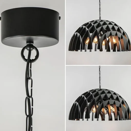 Straluma Grote koepel hanglamp Dome mat zwart metaal> Eettafellampen|Keukenverlichting