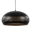 Straluma Grote koepel hanglamp zwart met goud 50 cm> Eettafellampen|Woonkamerlampen