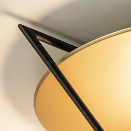 Straluma Grote LED plafondlamp zwart/goud indirect licht> Plafondlampen|Woonkamerlampen