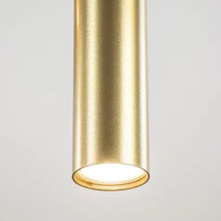 Straluma Grote 8-lichts hanglamp cilinder zwart met goud></noscript> Eettafellampen|Eetkamerverlichting