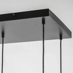 Straluma Grote 8-lichts hanglamp cilinder zwart met goud></noscript> Eettafellampen|Eetkamerverlichting