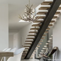 Straluma Grote 12-lichts kroonluchter met geweien><noscript><img width=