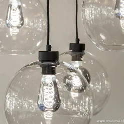 Straluma Grote 8-lichts multipendel/ hanglamp met helder glas></noscript> Eettafellampen|Pendel Lampen