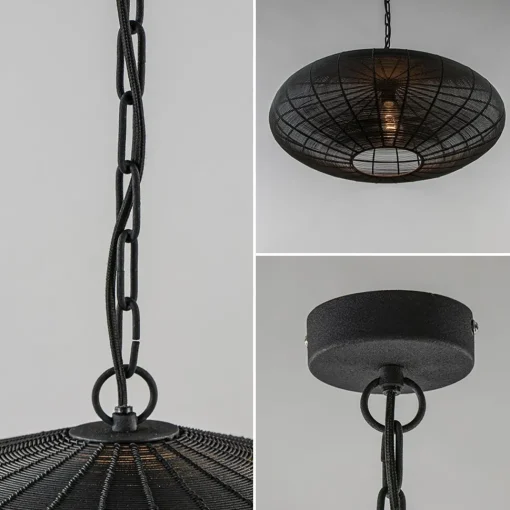 Straluma Grote Light and Living hanglamp Bahoto mat zwart> Hanglampen|Eettafellampen