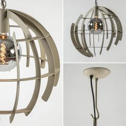 Straluma Grote metalen hanglamp Terra quartz 60 cm></noscript> Hanglampen|Videverlichting