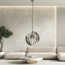 Straluma Grote metalen hanglamp Terra quartz 60 cm></noscript> Hanglampen|Videverlichting