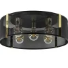 Straluma Grote ronde plafondlamp zwart gaas met goud> Plafondlampen|Lifestyle Verlichting
