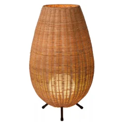 Straluma Grote rotan tafellamp naturel met zwarte pootjes> Tafellampen|Beach Verlichting