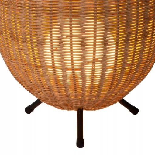 Straluma Grote rotan tafellamp naturel met zwarte pootjes> Tafellampen|Beach Verlichting