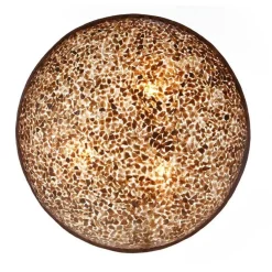 Straluma Grote schelpen wandlamp bruin met goud 60 cm> Schelpenlampen|Beach Verlichting