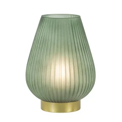 Straluma Grote tafellamp op batterij Tajera donker groen/goud> Tafellampen|Light and Living
